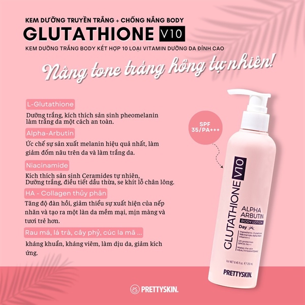 Dưỡng thể Glutathione pretty hồng  SP001135